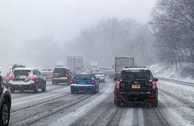 Driving in snowy weather in Colorado